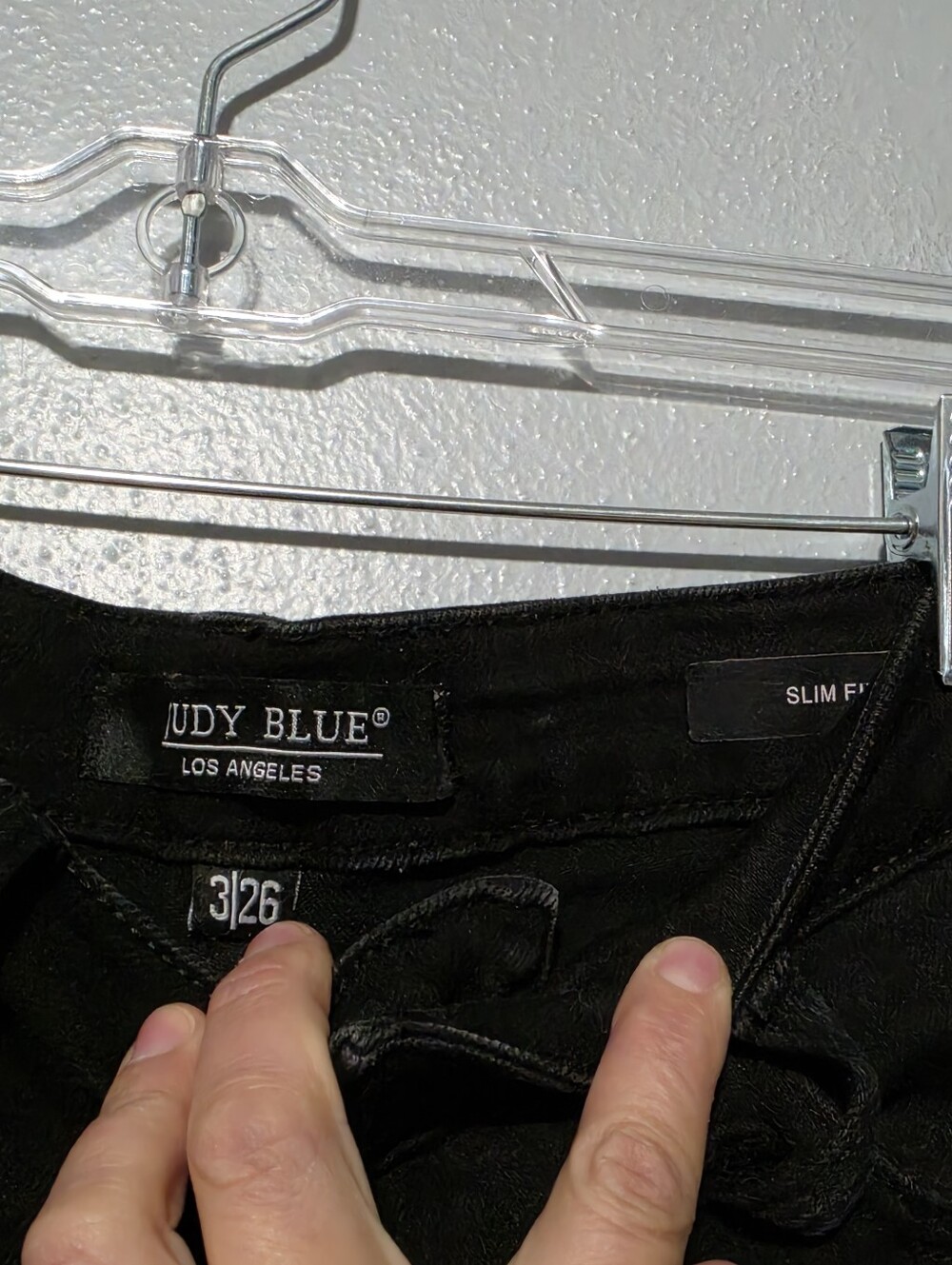 JUDY BLUE Mid Rise Slim Fit Jeans Womens 3/26 Black Minimalist Style JB88726BK - Picture 6 of 7